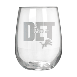 Detroit Lions 17oz Stemmless Wine Glass