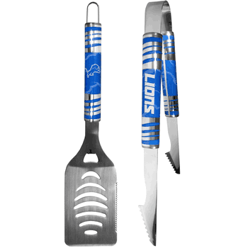 Detroit Lions 2 pc Steel Tailgate BBQ Set