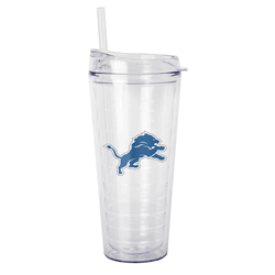 Detroit Lions 22oz Flipside Dbl Wall Clear Tumbler