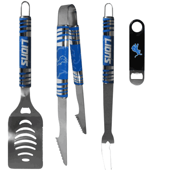 Detroit Lions 3 pc BBQ Set and Bottle Opener