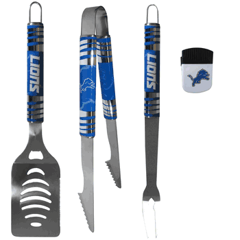 Detroit Lions 3 pc BBQ Set and Chip Clip