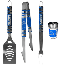 Detroit Lions 3 pc Tailgater BBQ Set and Season Shaker