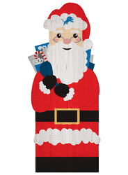 Detroit Lions 31" Santa Leaner