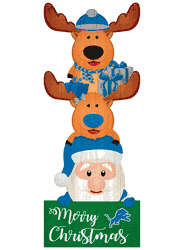 Detroit Lions 31" Santa Stack Leaner
