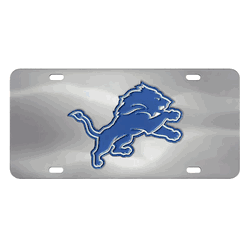 Detroit Lions 3D Stainless Steel License Plate
