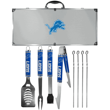 Detroit Lions 8 pc Logo BBQ Set
