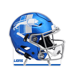 Detroit Lions Acrylic Standee, Throwback Helmet