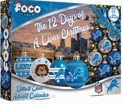 Detroit Lions Advent Calendar Ball Ornament