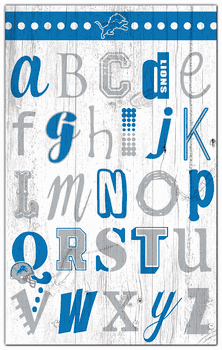 Detroit Lions Alphabet 11x19 Sign