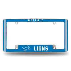 Detroit Lions Alternate Design All Over Chrome Frame