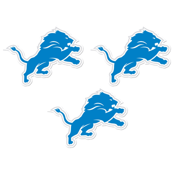 Detroit Lions Auto Decal 3 Pack