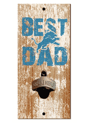 Detroit Lions Best Dad Bottle Opener  Wood Sign