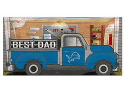 Detroit Lions Best Dad Truck 6x12 Sign