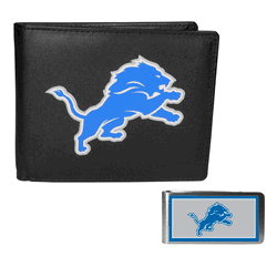 Detroit Lions Bi-fold Wallet & Color Money Clip