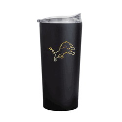 Detroit Lions Black 20oz Foil Powder Coat Tumbler