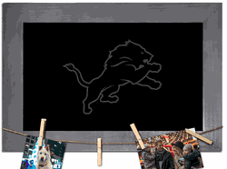 Detroit Lions Blank Chalkboard with frame & clothespins 11x19 Sign