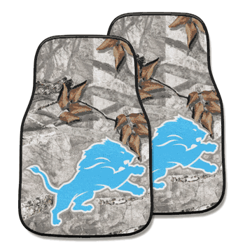 Detroit Lions Camo Front Carpet Car Mat Set - 2 Pieces