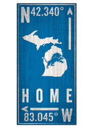 Detroit Lions Coordinate 6x12 Sign