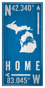 Detroit Lions Coordinate 6x12 Sign