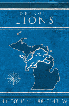 Detroit Lions Coordinates 17x26