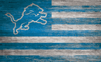 Detroit Lions Distressed Flag 11x19