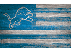 Detroit Lions Distressed Flag 11x19