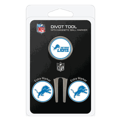 Detroit Lions Divot Tool Pack - Signature tool w/ 3 markers