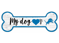 Detroit Lions Dog Bone 6x12 Sign