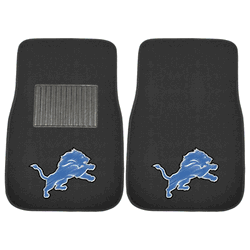 Detroit Lions Embroidered Car Mat Set - 2 Pieces