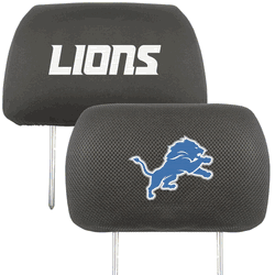 Detroit Lions Embroidered Head Rest Cover Set - 2 Pieces