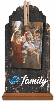 Detroit Lions Family Clothespin 6x12