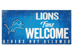 Detroit Lions Fans Welcome Sign