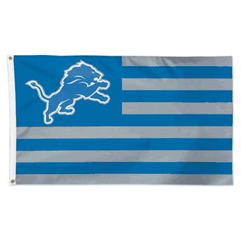 Detroit Lions Flag 3x5 Deluxe Americana Design