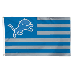 Detroit Lions Flag 3x5 Deluxe Americana Design