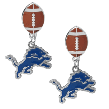 Detroit Lions Football Stud Earrings