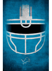 Detroit Lions Ghost Helmet 17x26