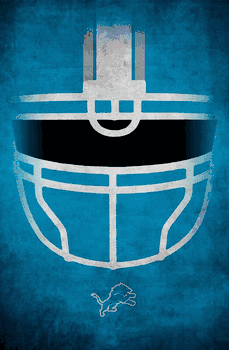 Detroit Lions Ghost Helmet 17x26