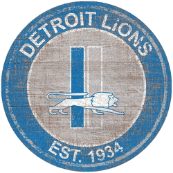 Detroit Lions Heritage Logo Round Sign
