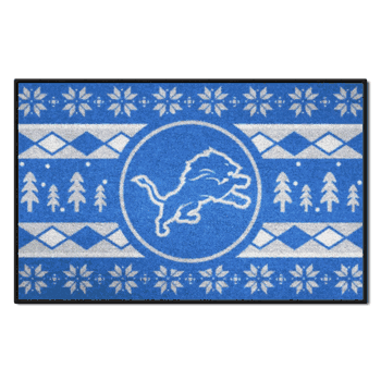 Detroit Lions Holiday Sweater Starter Mat Accent Rug - 19in. x 30in.