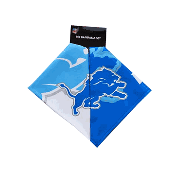 Detroit Lions Home and Away Pet Bandana Set Large