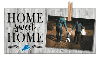 Detroit Lions Home Sweet Home Clothespin 6x12