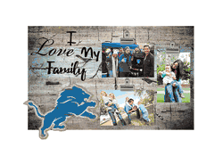 Detroit Lions I Love my Family Clip Frame