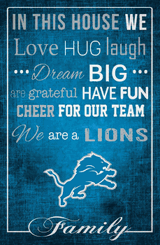 Detroit Lions In This House 17x26