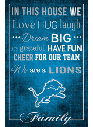 Detroit Lions In This House 17x26