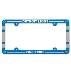 Detroit Lions License Plate Frame Plastic Full Color Style