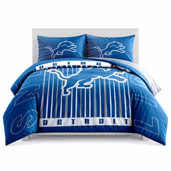 Detroit Lions Momentum Bedding Comforter Set F/Q