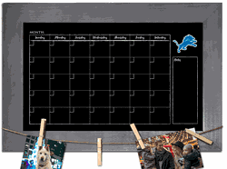 Detroit Lions Monthly Chalkboard with frame & clothespins 11x19 Sign