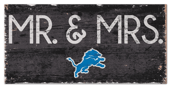 Detroit Lions Mr & Mrs Sign