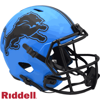 Detroit Lions NFL Helmet Riddell Replica Full Size Speed Style Rave Alternate RAVE
