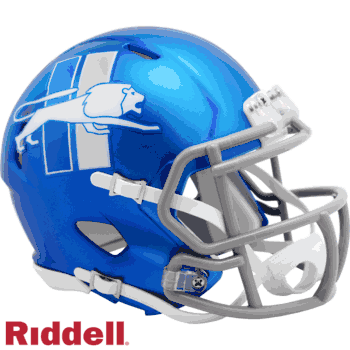 Detroit Lions NFL Mini Speed Football Helmet 2023 Alternate On-Field